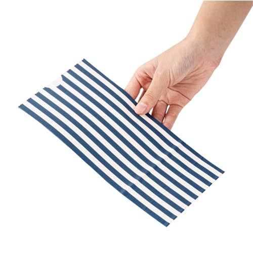 Blue And White Stripe Paper Bag (2 lb / Blue & White)