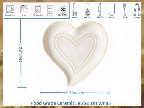 Ceramic Spoon Rest for Stove Top (Retro White)