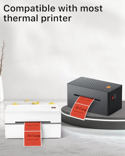 2"x2" Red Square Thermal Labels