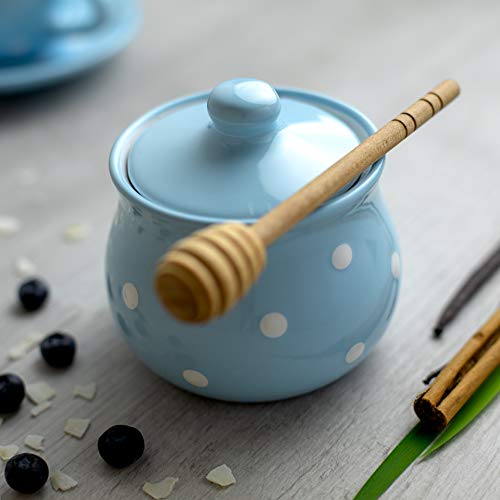 Ceramic Sugar Bowl with Lid (Blue)