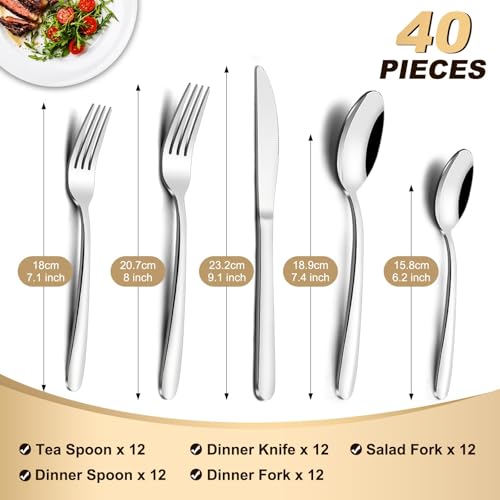 Silverware Set (40Pcs)