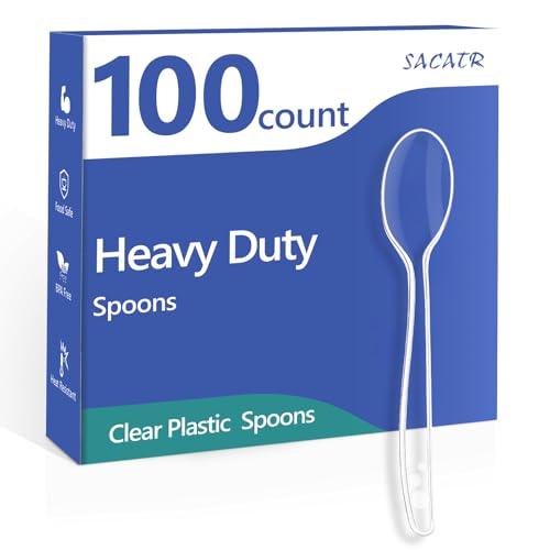 100 Count Plastic Spoons (Clear)