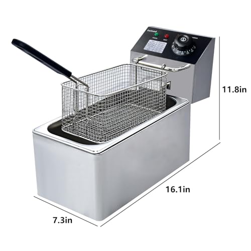 Electric Deep Fryer with Basket for Home Use (80)