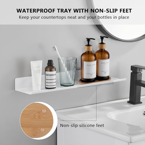 Amber Glass Soap Dispenser (Amber Bottle + 14 Labels + Funnel + Tray)