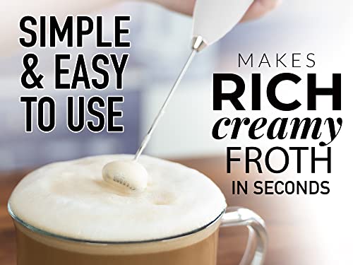 Zulay Premium Gift Milk Frother Set (Winter White / Gift Box Frother)