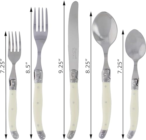 Laguiole 20 Piece Stainless Steel Flatware Set (Faux Ivory)