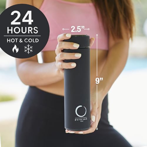 Insulated Tea Infuser Bottle (Black)