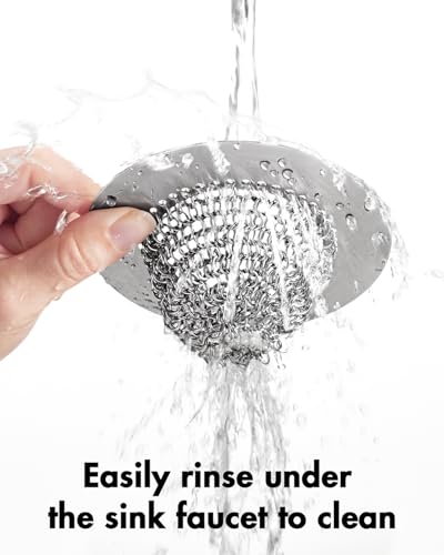 2 Pack Reversible Kitchen Sink Drain Strainer (Bright Silver Silver)