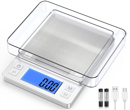 0.01g Small Digital Gram Scale (0.01g/1kg Silver)