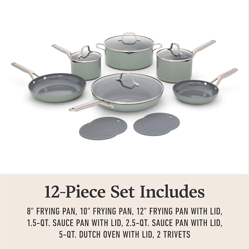 Ceramic Nonstick 12 (12-Piece Set / Silver Ash)