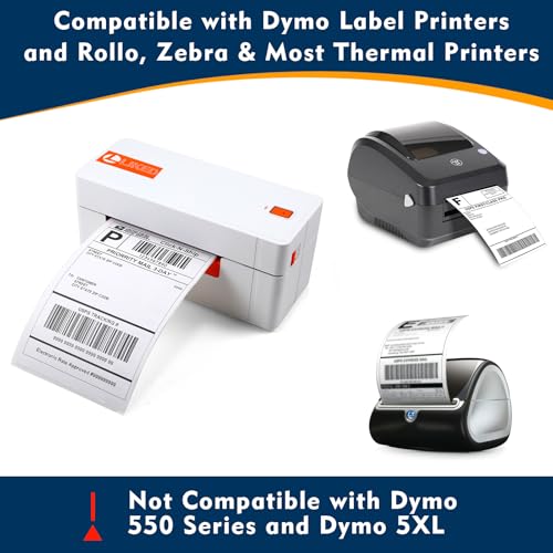 L Liked 3300 4"x 6" Thermal Shipping Labels Replacement for DYMO 1744907 (3300 Count)