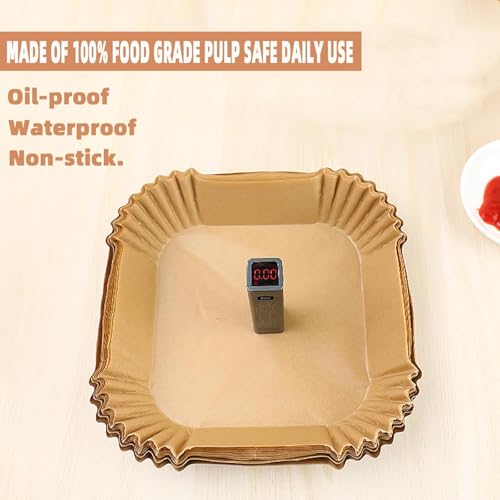 Air Fryer Liners Disposable 4QT for CHEFMAN Air Fryer (7.5 Inch Square)