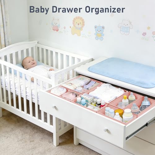 Drawer Organizer Clothes (Pink / 30 Pack)