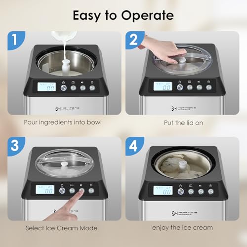 2.64QT Ice Cream Maker Machine with Compressor