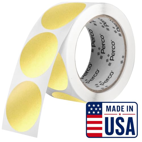 Metallic Gold Round Circle Dot Sticker 2 (Metallic Gold / 2 Inch)