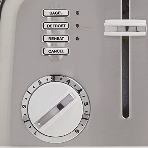 CPT-180WP1 4-Slice Metal Classic Toaster, White/Stainless Steel (White)