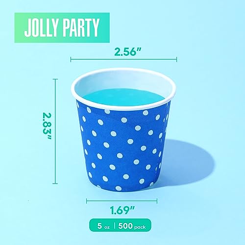 500 Pack 5oz Paper Cups (Dots-500count)