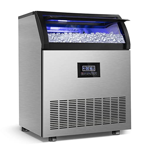 Commercial Ice Maker Machine 360LBS (Clear Ice Cubes - 360LBS/24H (8-15Mins))