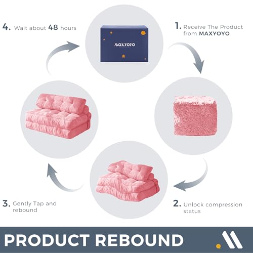 Folding Sofa Bed (Pink / Full)