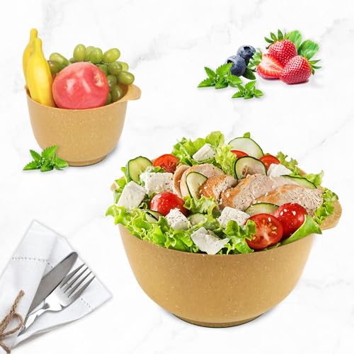 4.5 Quart Large Plastic Mixing Bowls Set (Deep yellow)