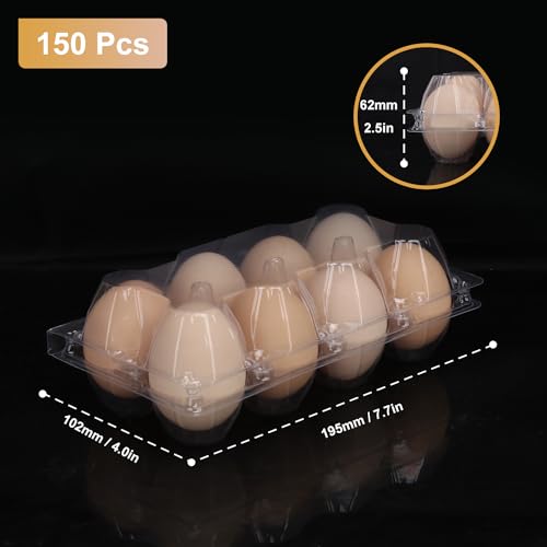 150 Pack Bulk Egg Cartons (8 Grids)