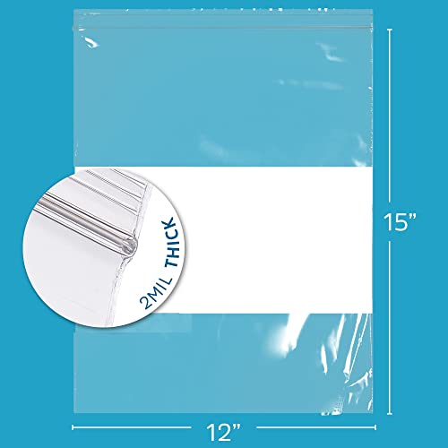 12" x 15" Large Zip Bags (100 Count)
