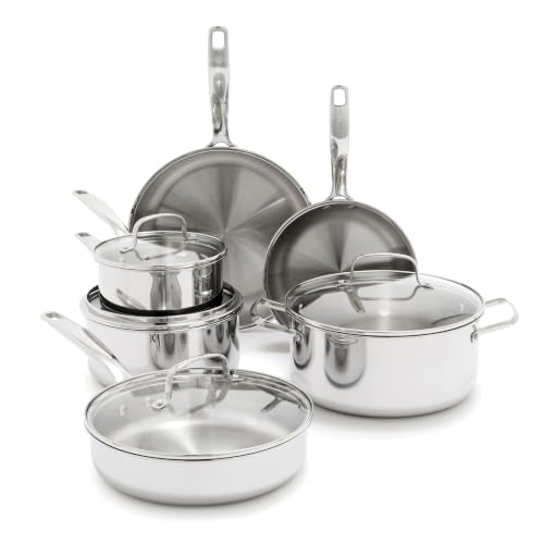 Pro Steel 10 Piece Tri (10 Piece Cookware Set)