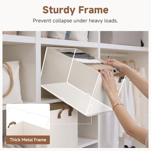Closet Storage Baskets (Natural Color / 19" L x 13 ¼" W x 11" H)
