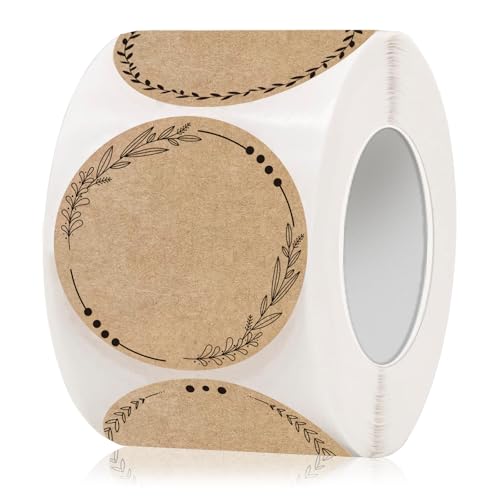 2" Brown Label Stickers for Jars and Lids