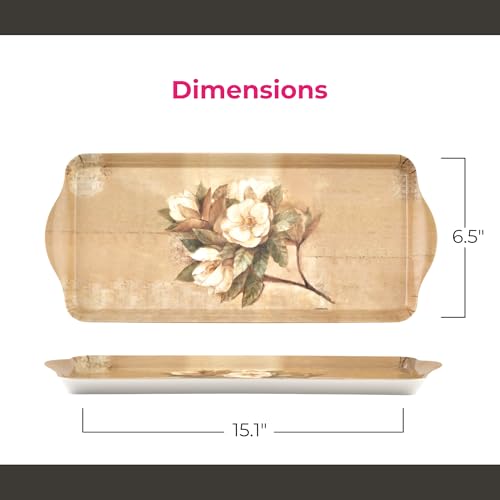 Sugar Magnolia Collection Melamine Tray (15.1" x 6.5" x 1" / Sugar Magnolia)