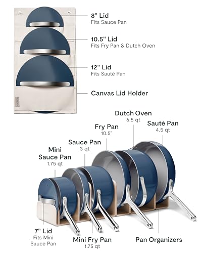 24-Piece Non-Stick Ceramic Cookware Set (Navy / 24pc Set)