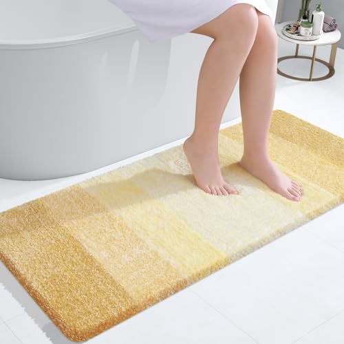 Bathroom Runner Rug 44x24 (44" X 24" / Light Yellow)