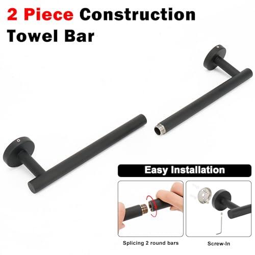 Bath Towel Bar (Matte Black / 20 Inch)