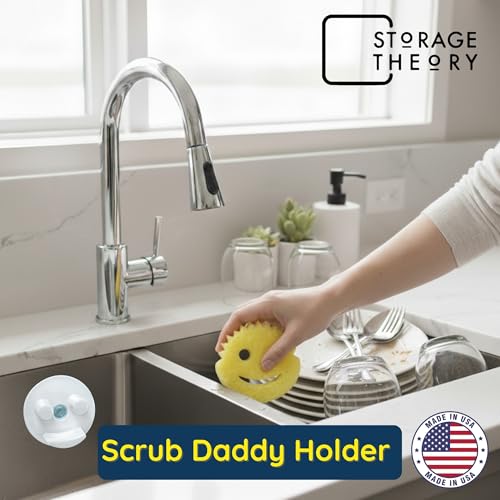 BeraTek Scrub Daddy Caddy Organizer for Sink (White 1 Pack)