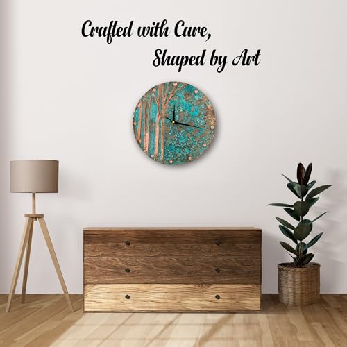 Handmade Copper Wall Clock Artisan Touch in Every Piece (Time Circles Tree / 20)