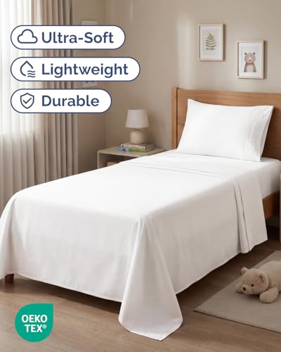 Twin Size 3 Piece Sheet Set (02 - Antique White / Twin)