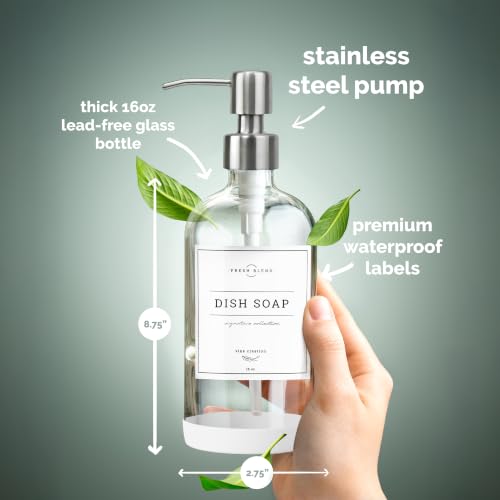 Clear Glass Soap Dispenser (Clear Bottle / Silver Pump)