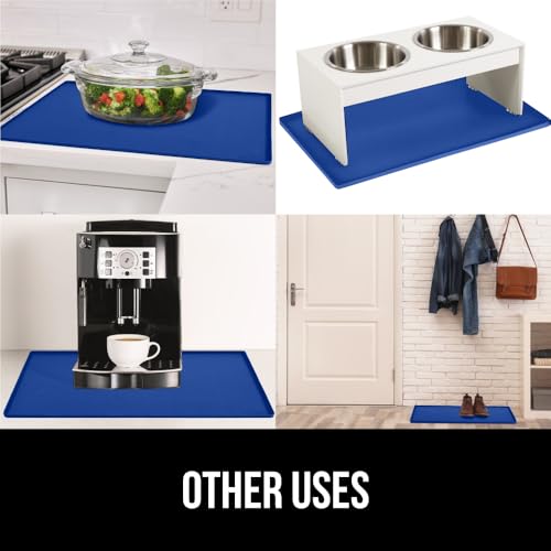 Waterproof Silicone Under Sink Mat (Blue / 28"w X 22"l)