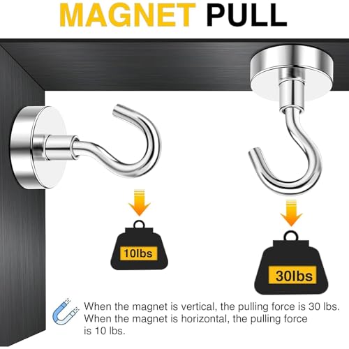 Magnetic Hooks (Silver / 0.63in)