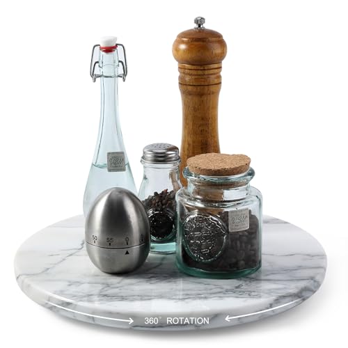 Marble Lazy Susan (Arabescato White / 12")