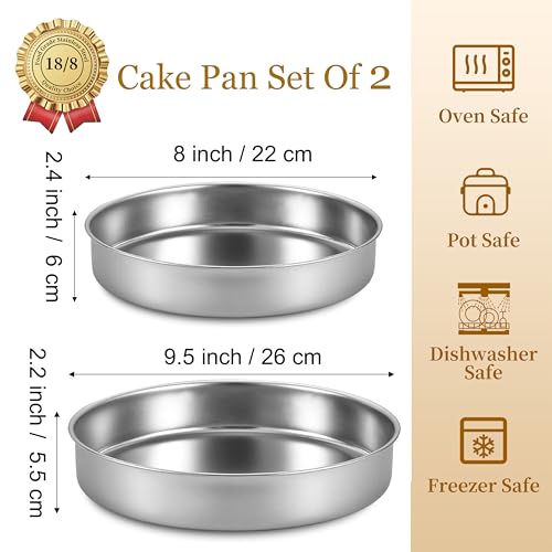 8 9.5 Inch Round Cake Pan Set (2 Count)