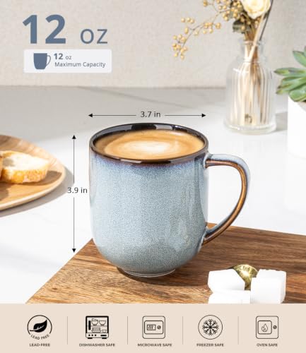 Ceramic Coffee Mugs Set of 6 (reactive glaze-6 / set of 6)