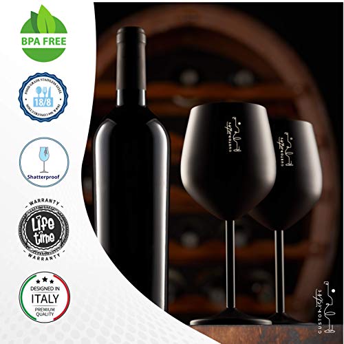 Stainless Steel Wine Glass (4 Count)
