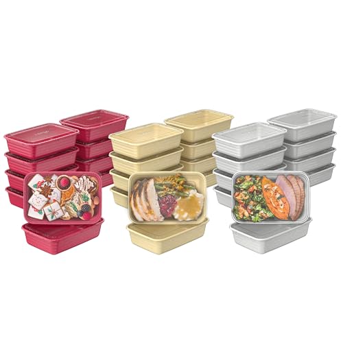 Prep 60 Piece Holiday Food Storage Set (Holiday Glitter Collection)