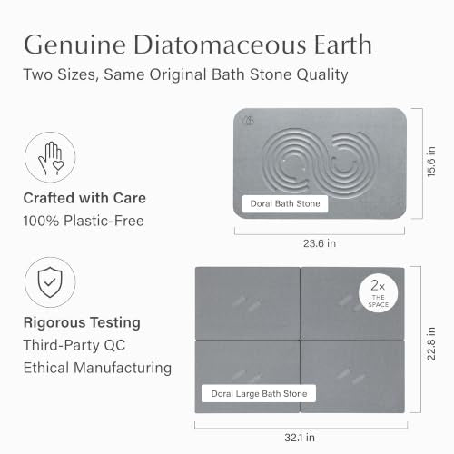 Home Stone Bath Mat (Zen Ash / 1 Pack)