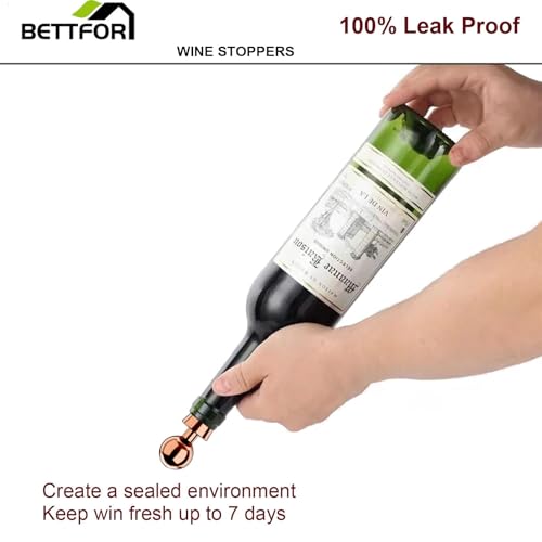 Wine Stoppers for Wine Bottles 6Pcs Vacuum Wine Bottle Stopper with Silicone Reusable Wine Corks (3 Count)