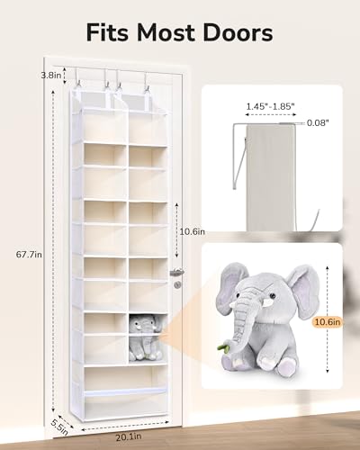 Over the Door Organizer (Beige / 1 Pack-Extra Large 6 Tier)