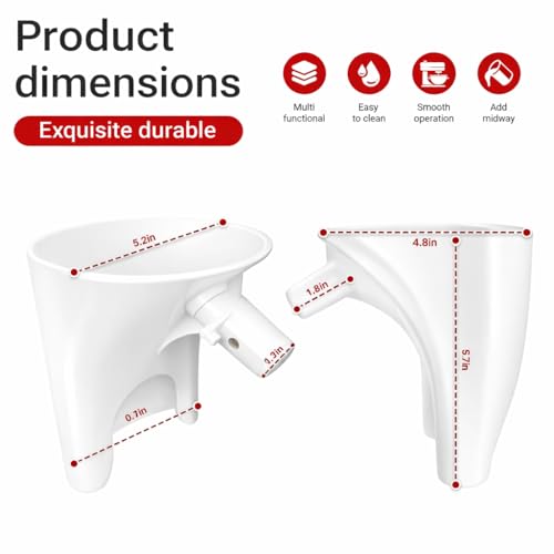 Flour Funnel for Kitchen Aid Mixer (Long-Red)