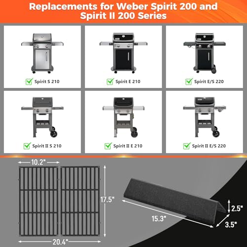 Grill Parts for Weber Spirit E210 (L1 7637+7635)