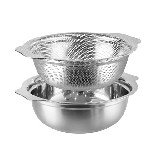 Extra Large 5.5QT Stainless Steel Colander (2 Count)